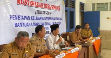 Musyawarah Desa Khusus Penetapan KPM BLT DD Desa Tanahbaya